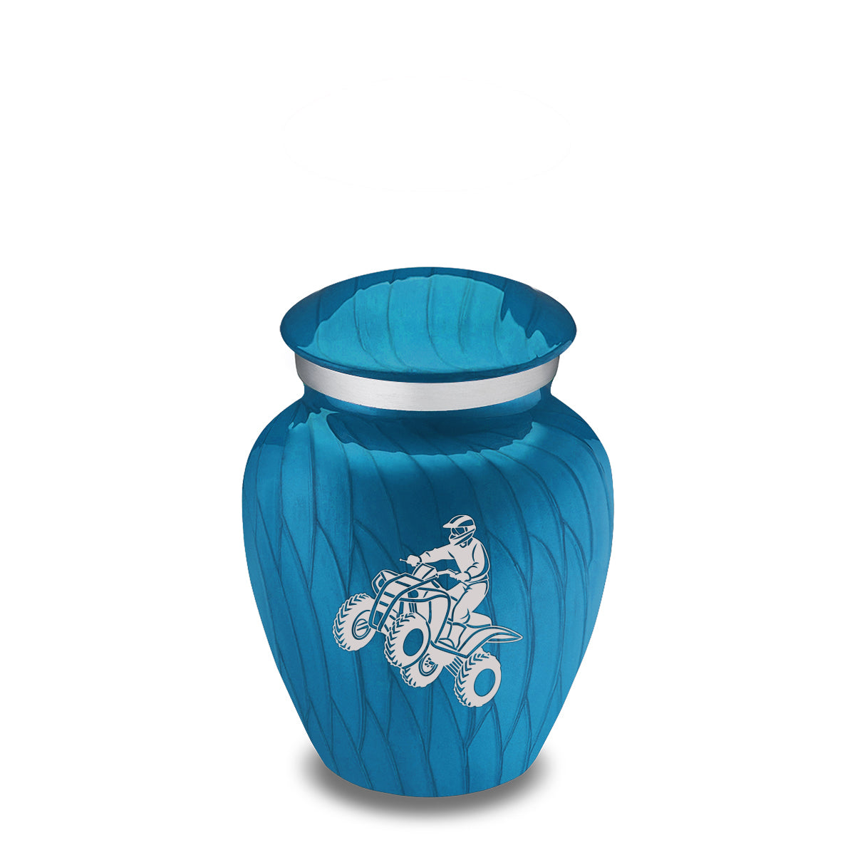 Keepsake Embrace Pearl Racing Blue ATV Cremation Urn