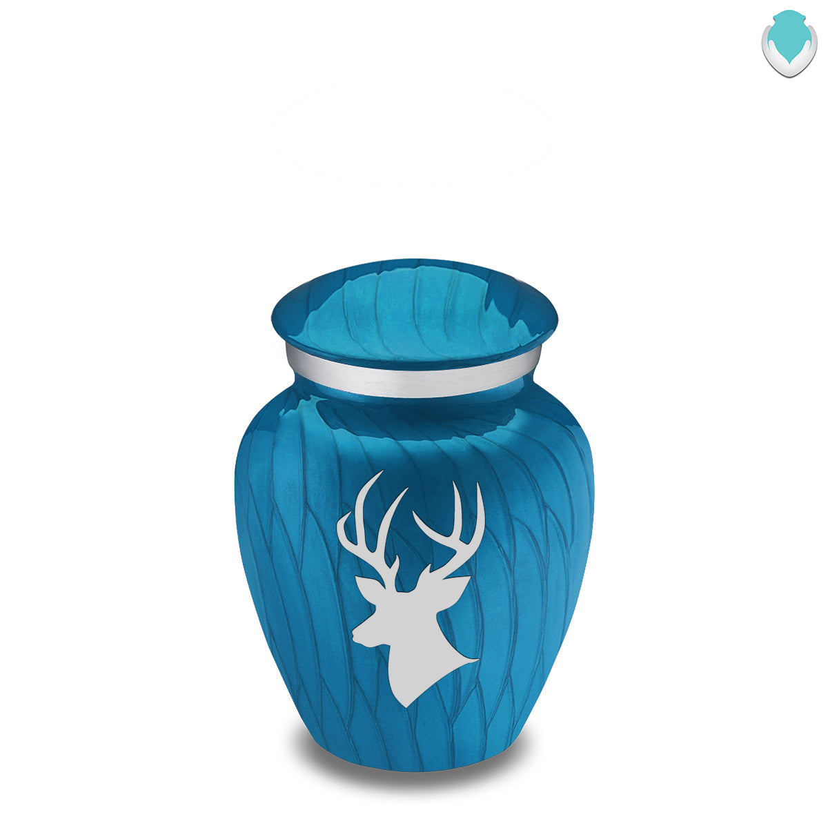 Keepsake Embrace Pearl Racing Blue Deer Cremation Urn