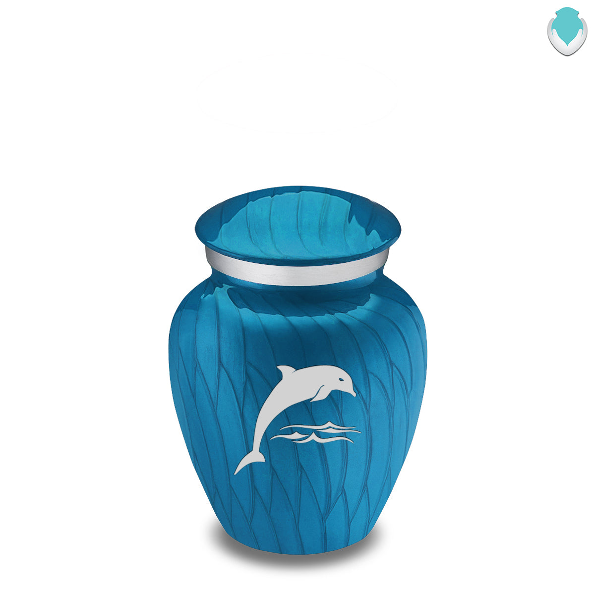 Keepsake Embrace Pearl Racing Blue Dolphin Cremation Urn
