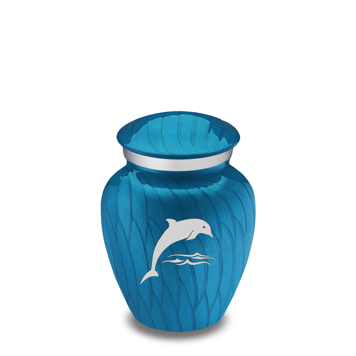 Keepsake Embrace Pearl Racing Blue Dolphin Cremation Urn