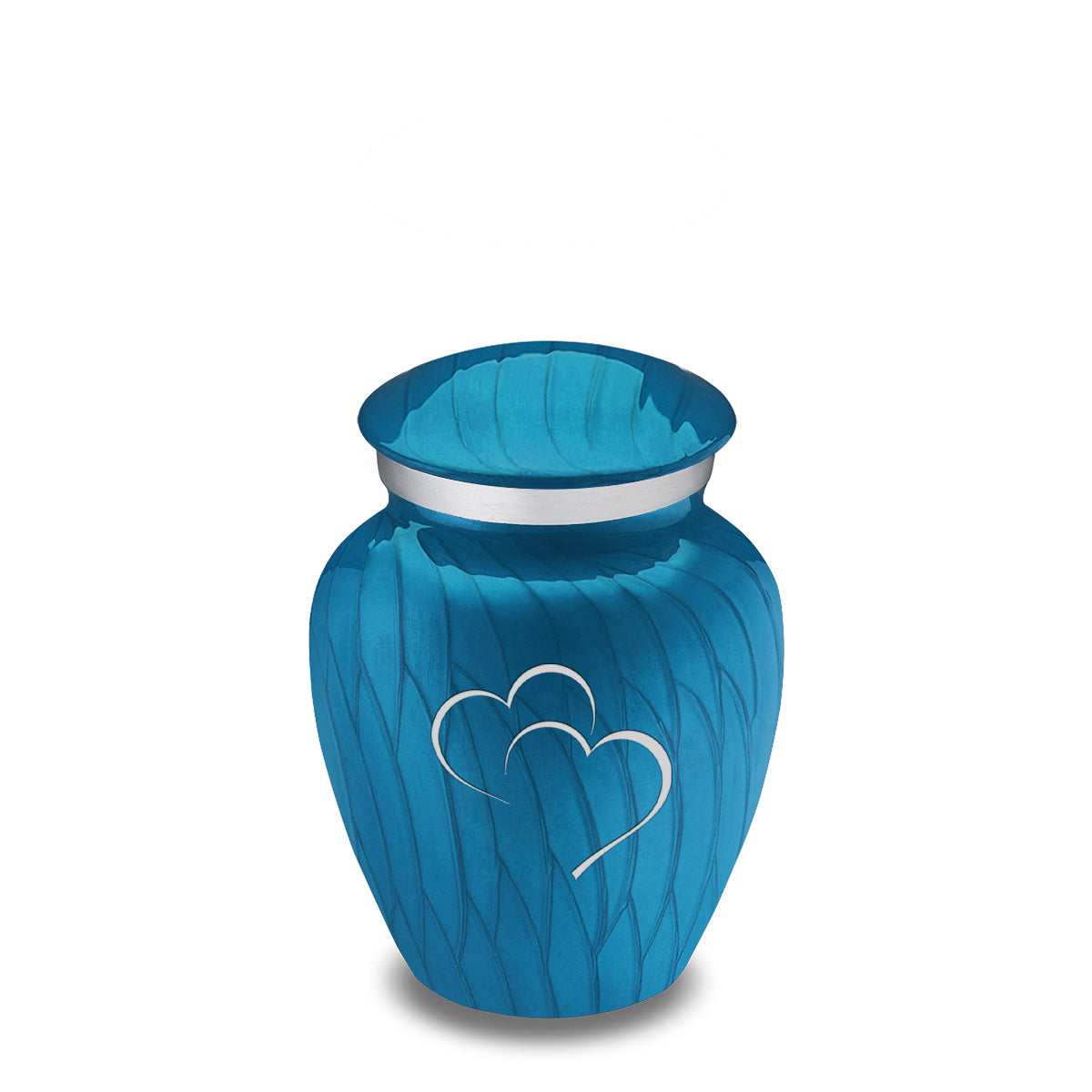 Keepsake Embrace Pearl Racing Blue Hearts Cremation Urn