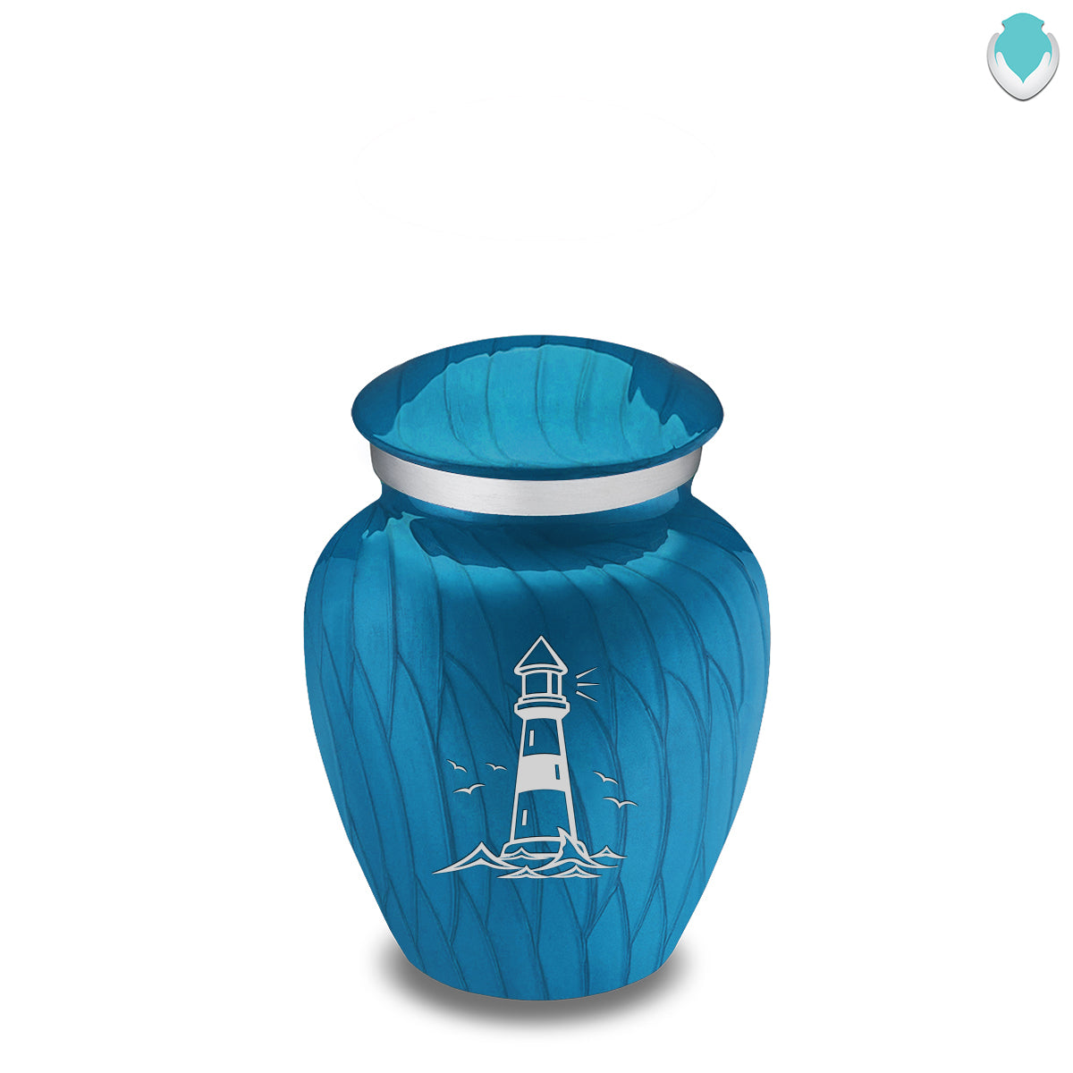 Keepsake Embrace Pearl Racing Blue Lighthouse Cremation Urn