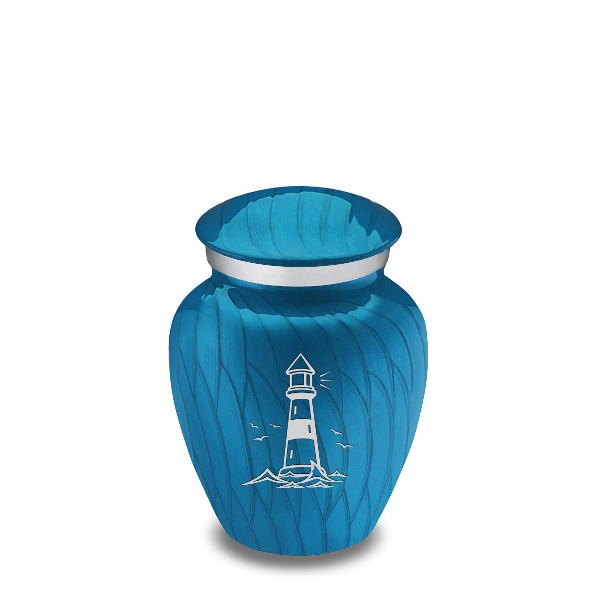 Keepsake Embrace Pearl Racing Blue Lighthouse Cremation Urn