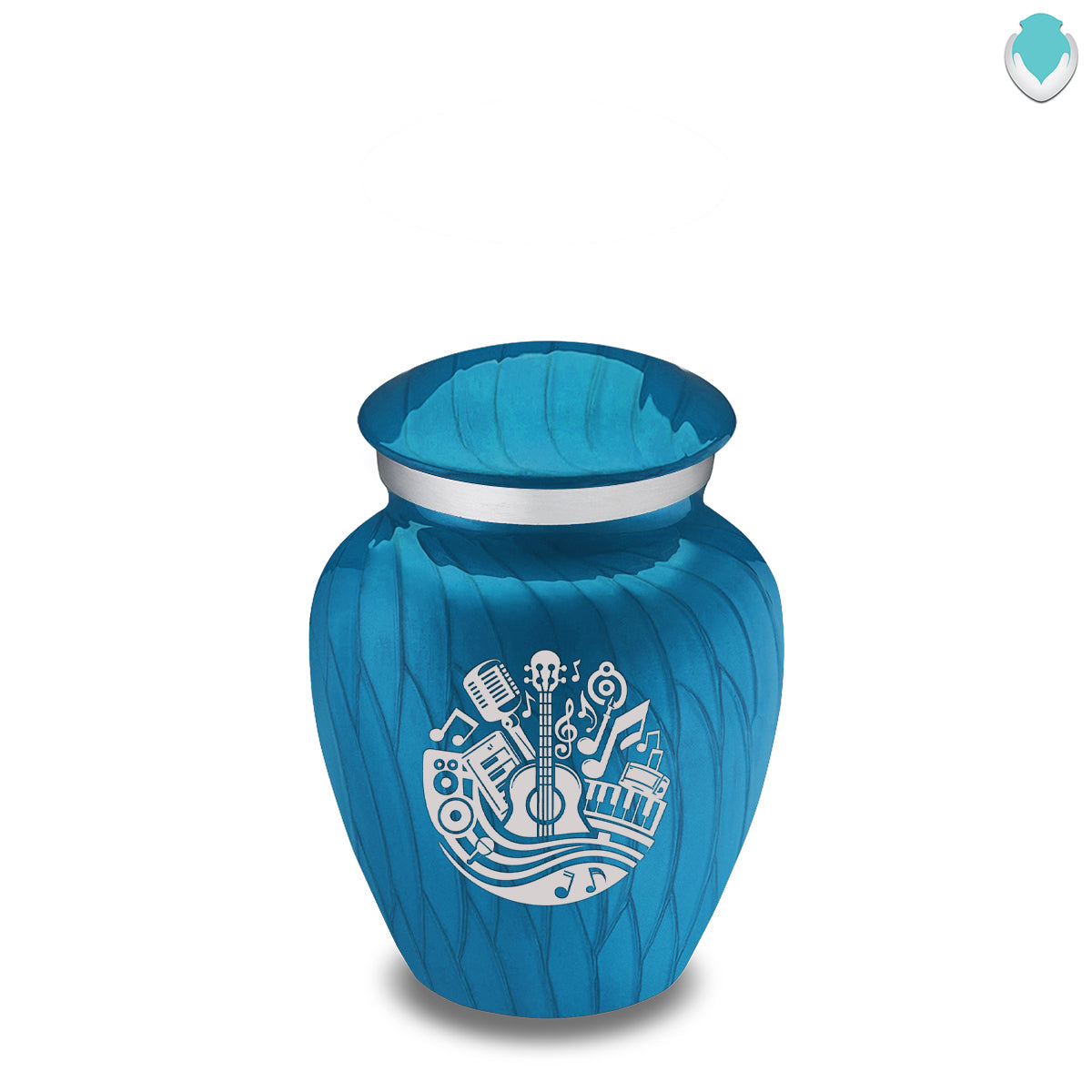 Keepsake Embrace Pearl Racing Blue Music Cremation Urn