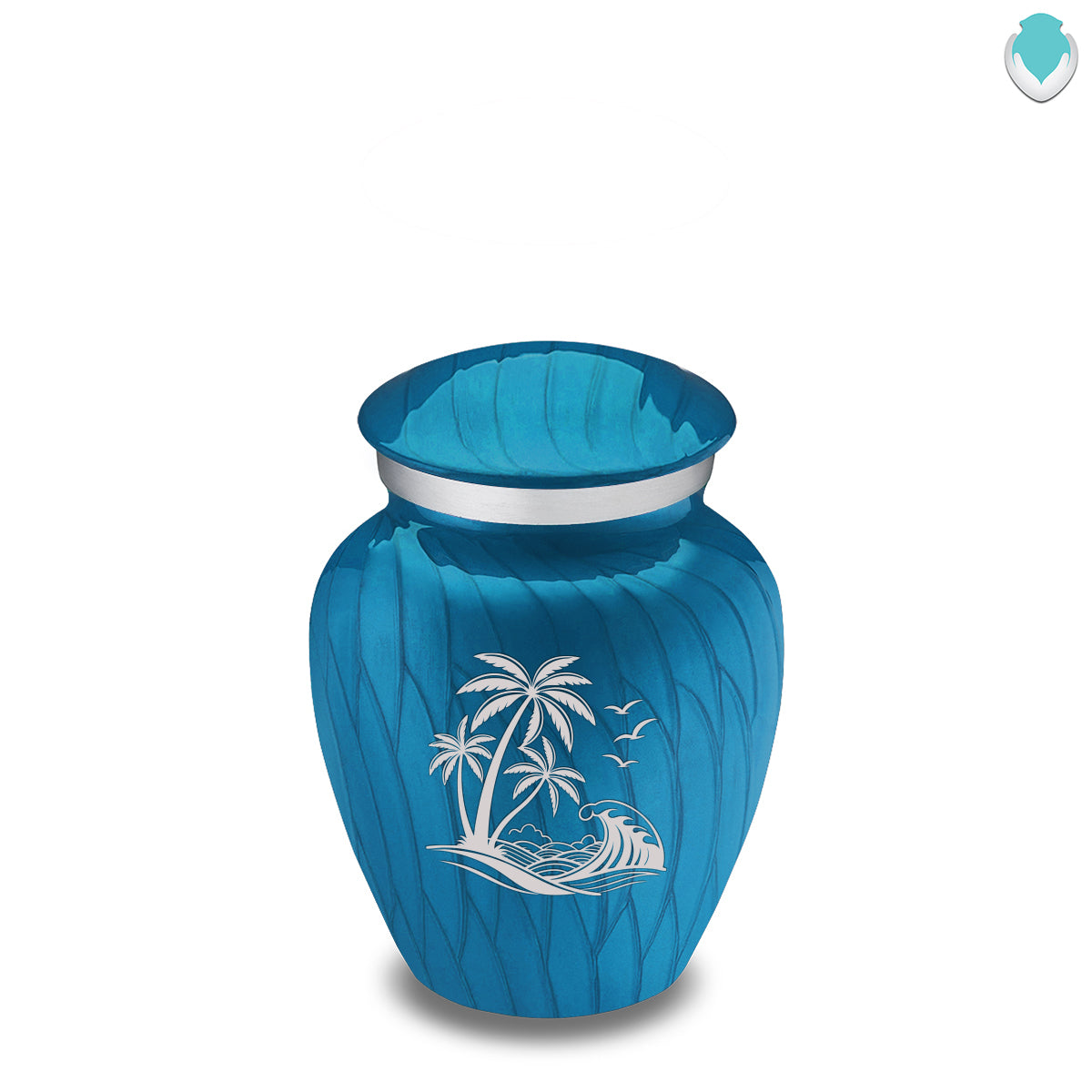 Keepsake Embrace Pearl Racing Blue Palm Beach Cremation Urn
