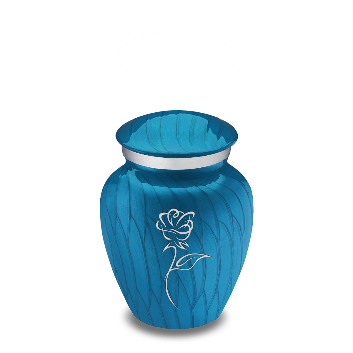 Keepsake Embrace Pearl Racing Blue Rose Cremation Urn