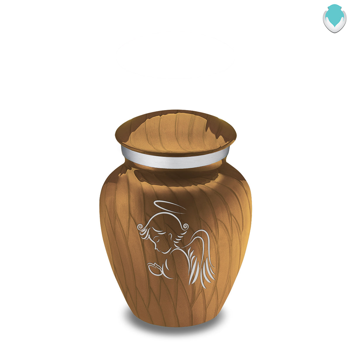 Keepsake Embrace Pearl Gold Angel Cremation Urn