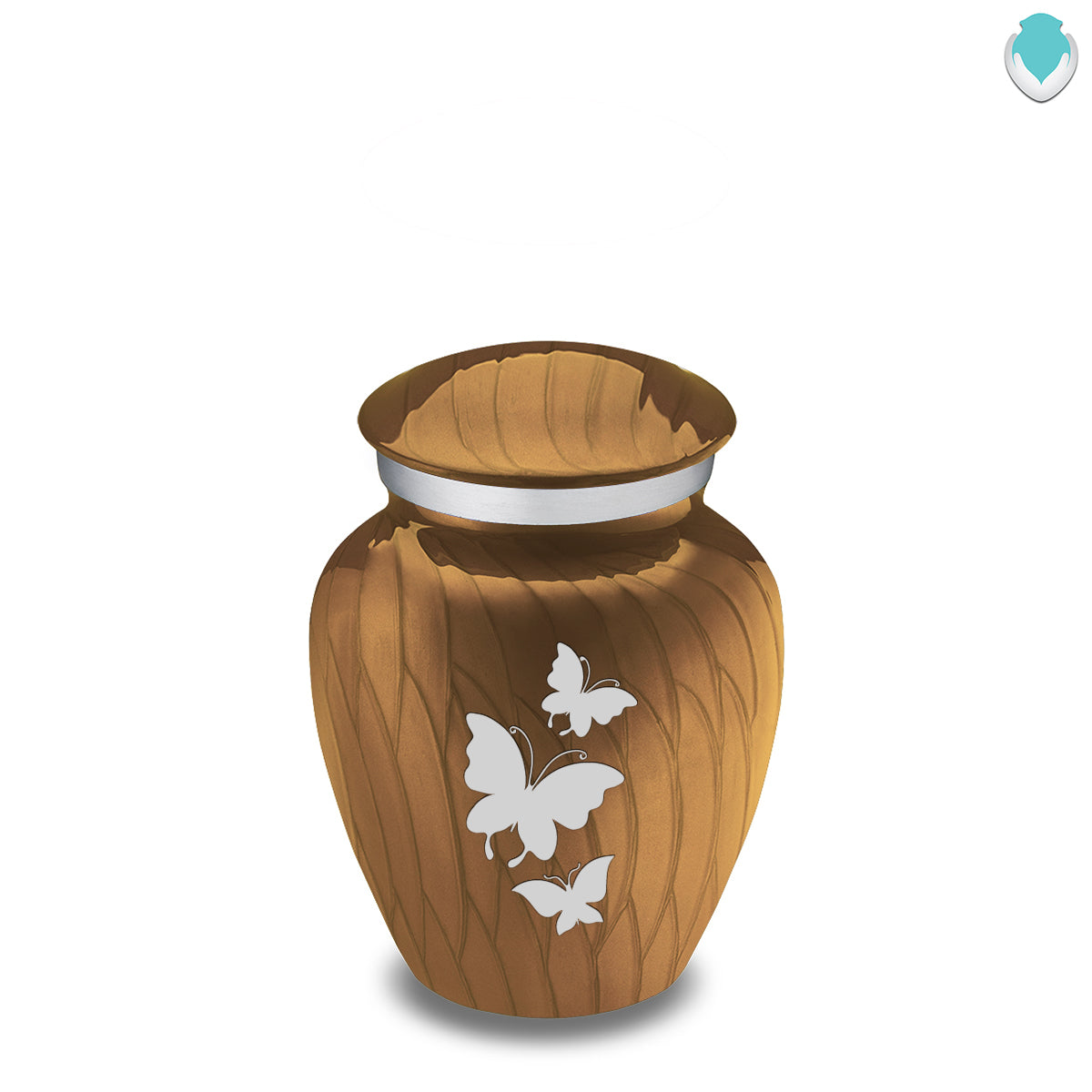 Keepsake Embrace Pearl Gold Butterflies Cremation Urn