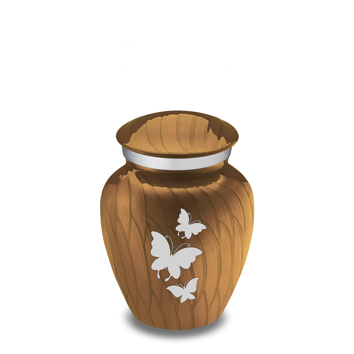 Keepsake Embrace Pearl Gold Butterflies Cremation Urn