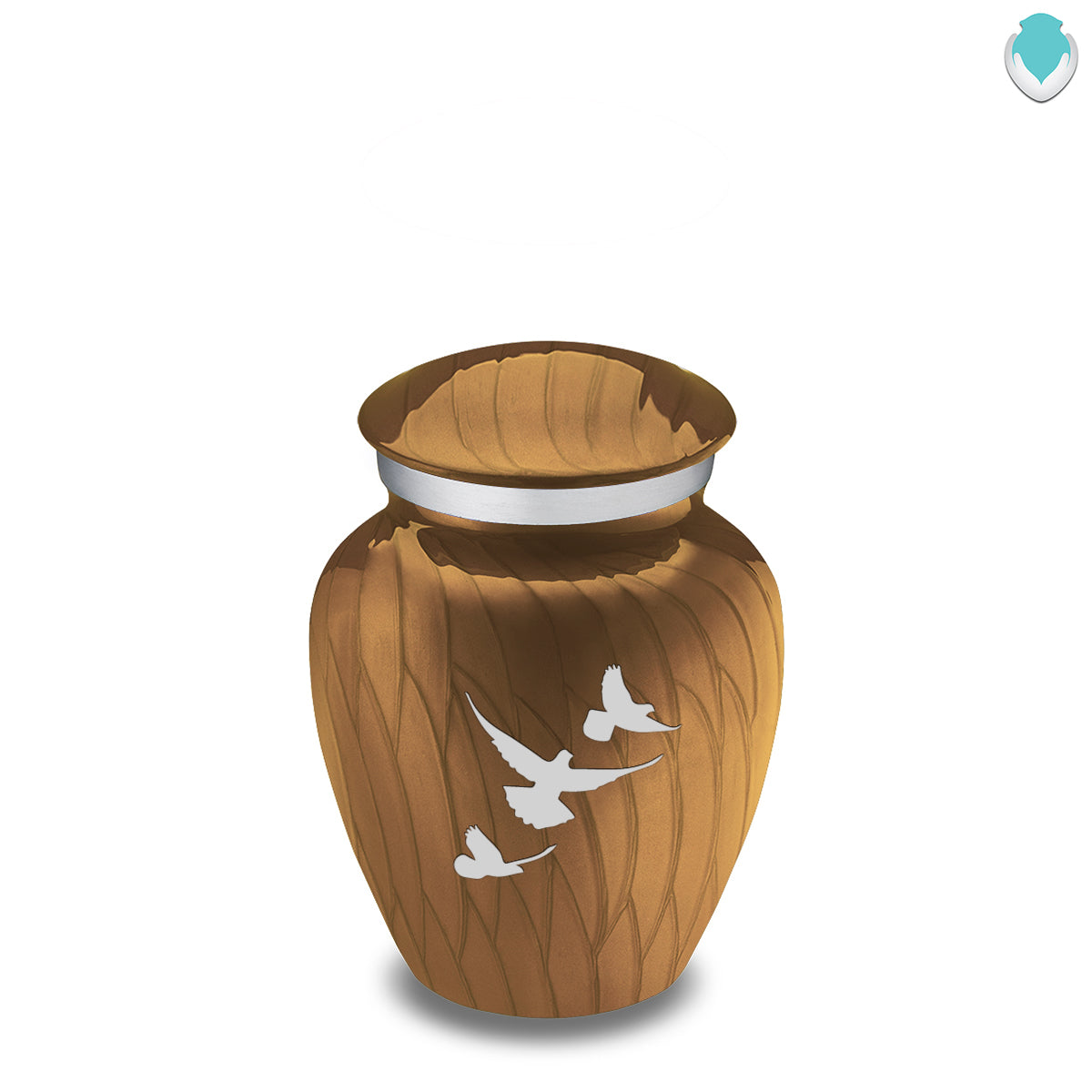 Keepsake Embrace Pearl Gold Doves Cremation Urn