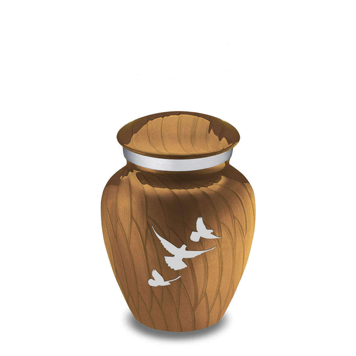 Keepsake Embrace Pearl Gold Doves Cremation Urn
