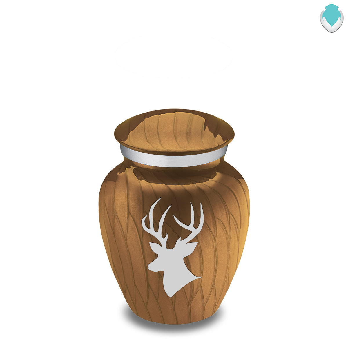 Keepsake Embrace Pearl Gold Deer Cremation Urn