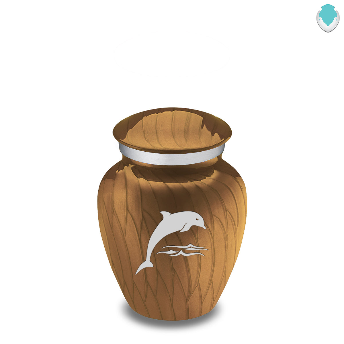 Keepsake Embrace Pearl Gold Dolphin Cremation Urn