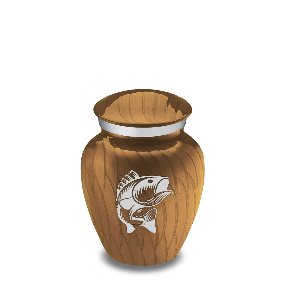 Keepsake Embrace Pearl Gold Fishing Cremation Urn