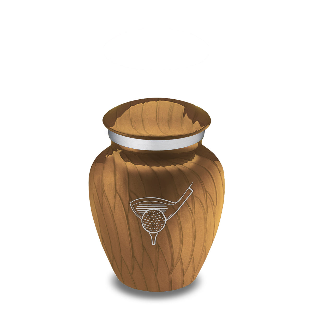 Keepsake Embrace Pearl Gold Golf Cremation Urn