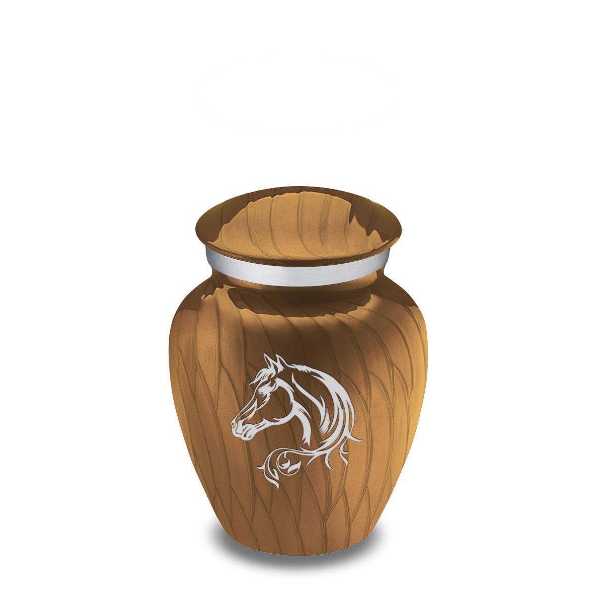 Keepsake Embrace Pearl Gold Horse Cremation Urn