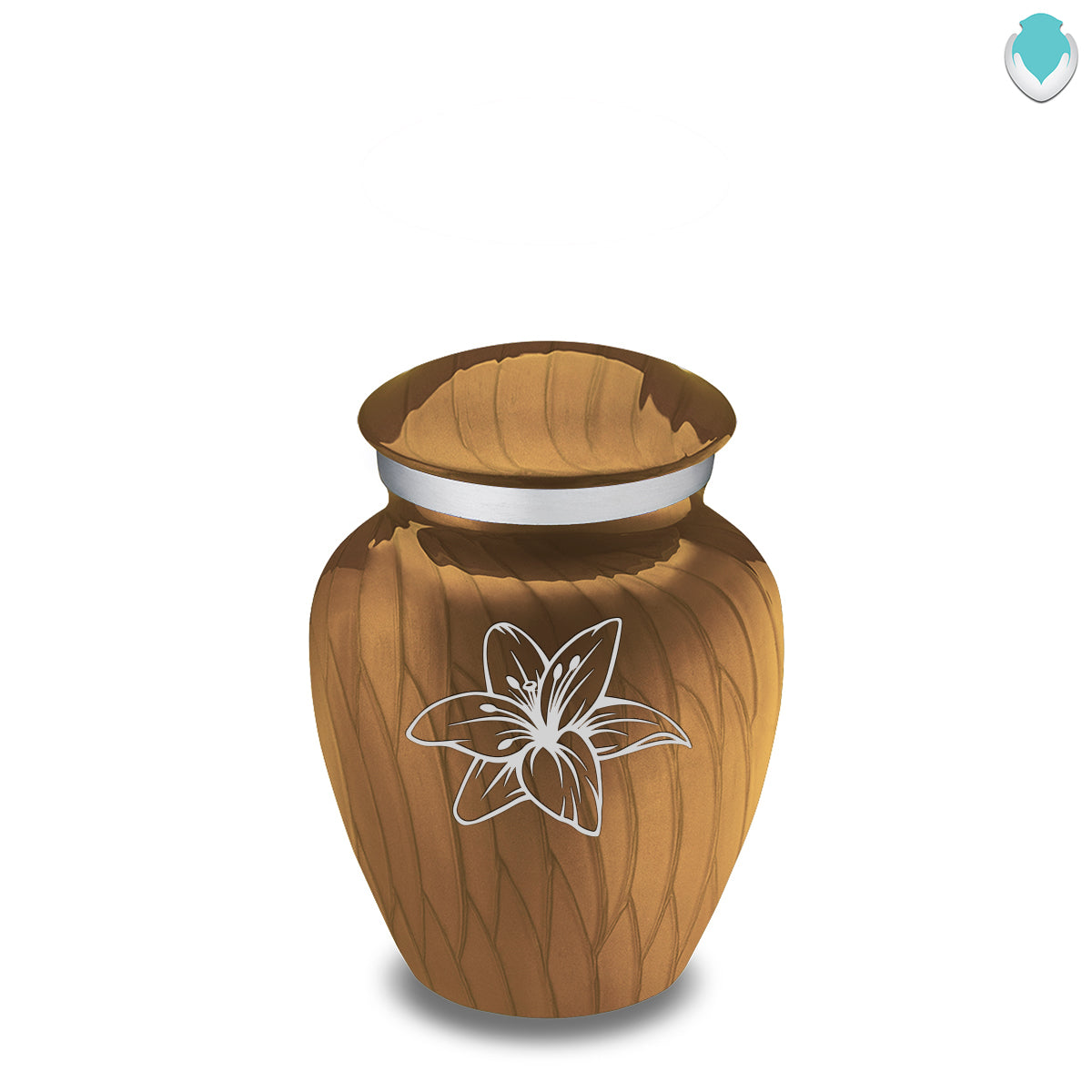 Keepsake Embrace Pearl Gold Lily Cremation Urn