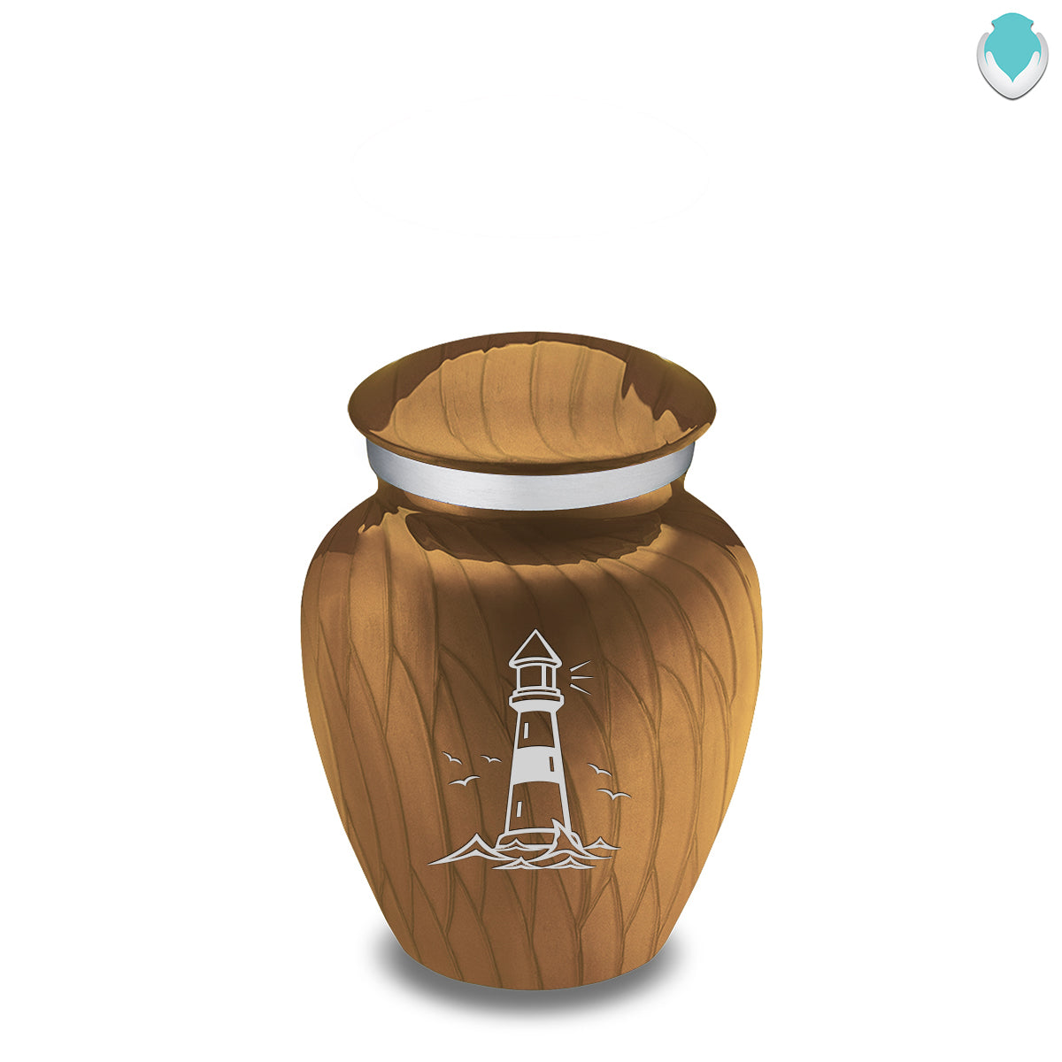 Keepsake Embrace Pearl Gold Lighthouse Cremation Urn