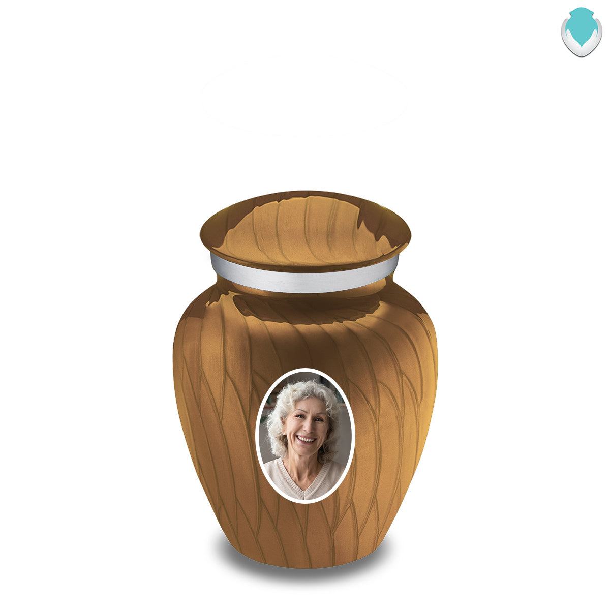 Keepsake Embrace Pearl Gold Portrait Cremation Urn