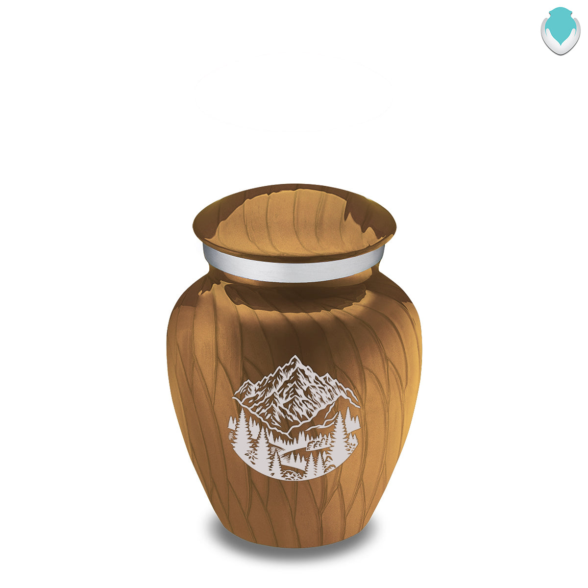 Keepsake Embrace Pearl Gold Rocky Mountains Cremation Urn