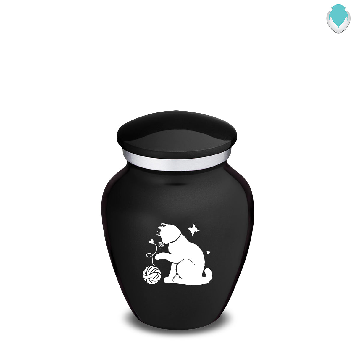 Keepsake Embrace Black Pet Fun Cat Cremation Urn