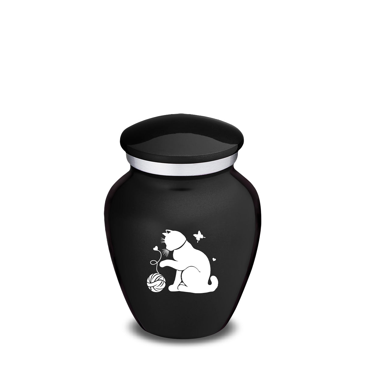 Keepsake Embrace Black Pet Fun Cat Cremation Urn
