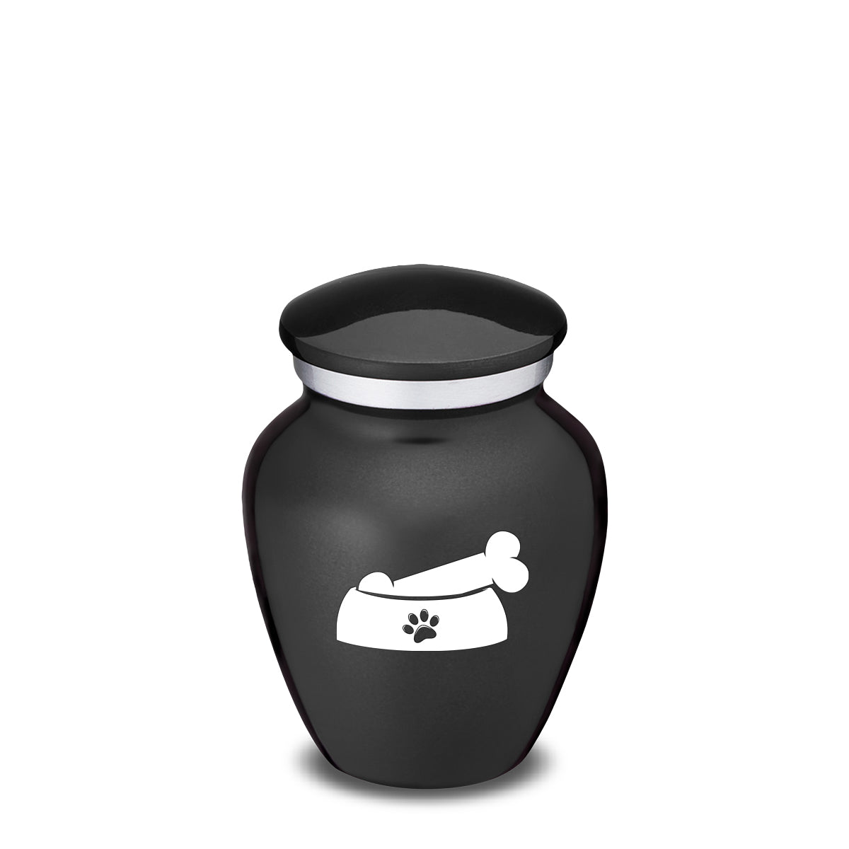 Keepsake  Embrace Charcoal Black Pet Dog Bone Cremation Urn