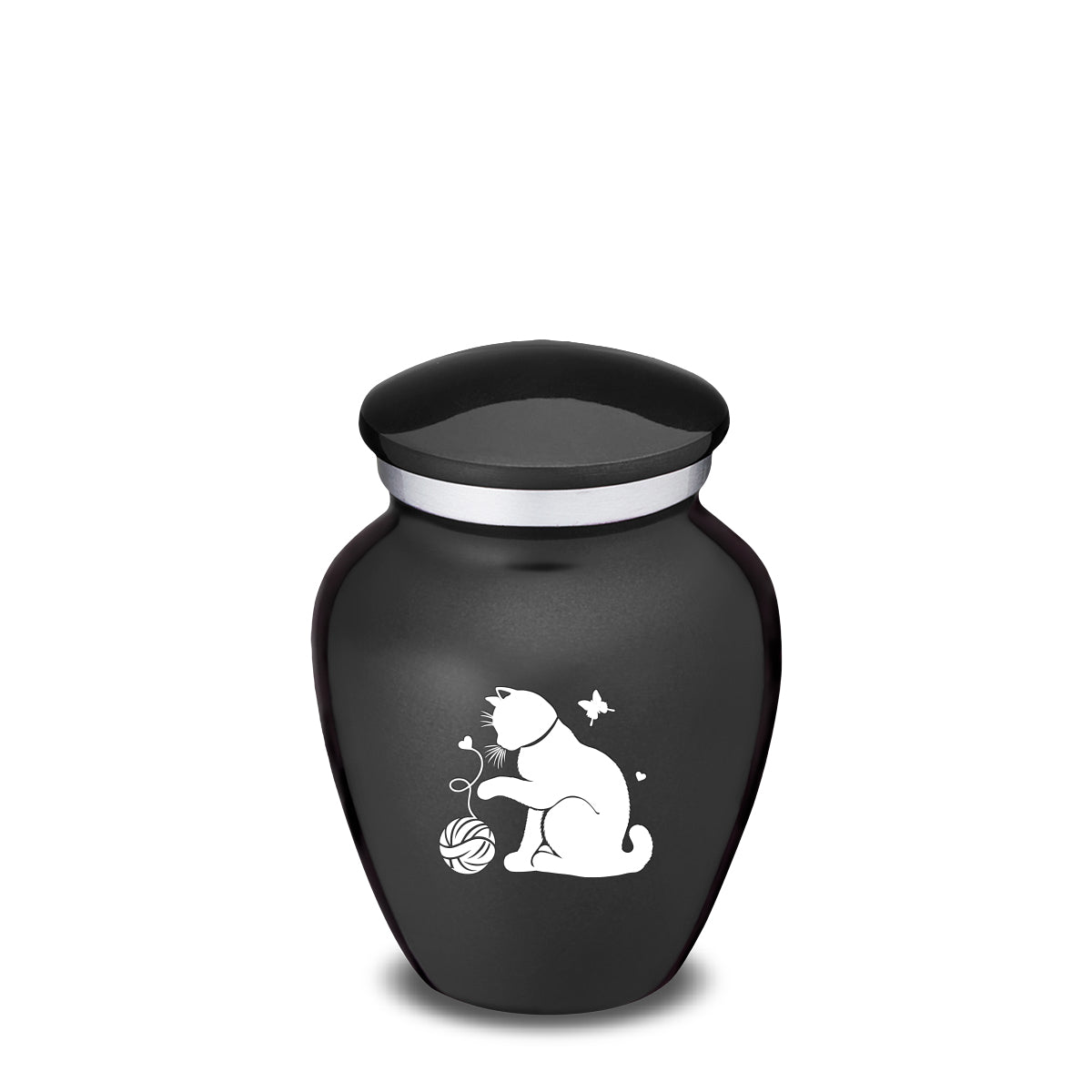 Keepsake Embrace Charcoal Black Pet Fun Cat Cremation Urn