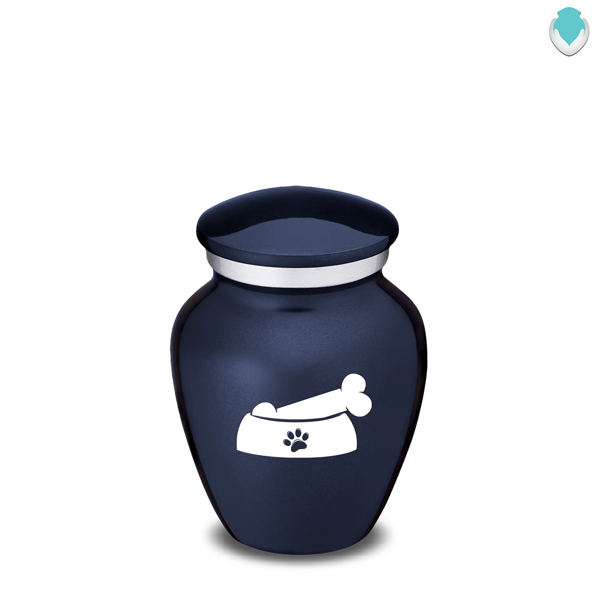 Keepsake  Embrace Cobalt Blue Pet Dog Bone Cremation Urn