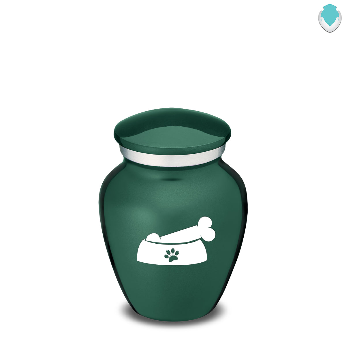 Keepsake  Embrace Green Pet Dog Bone Cremation Urn