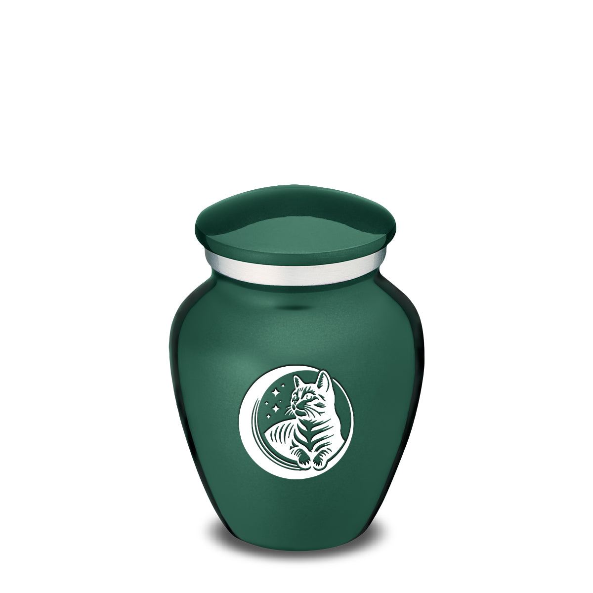 Keepsake Embrace Green Pet Cute Cat Cremation Urn