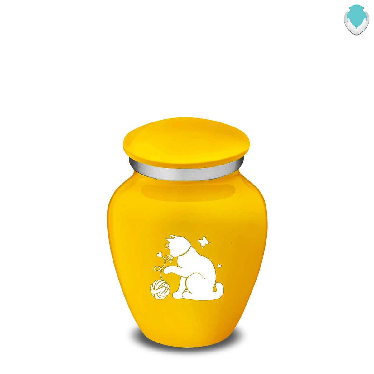 Keepsake Embrace Yellow Pet Fun Cat Cremation Urn