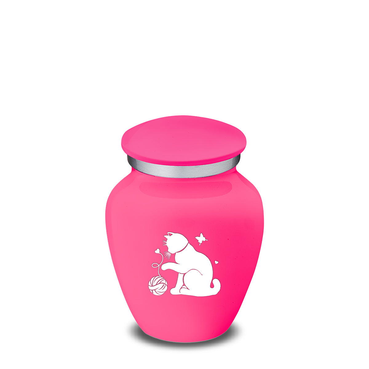 Keepsake Embrace Bright Pink Pet Fun Cat Cremation Urn