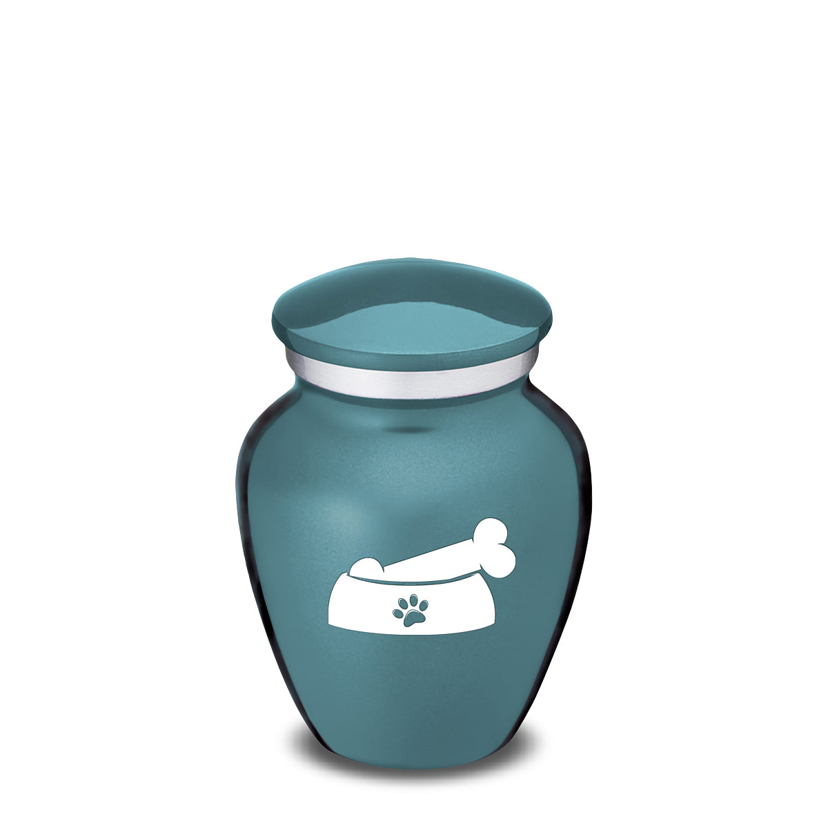 Keepsake  Embrace Teal Pet Dog Bone Cremation Urn