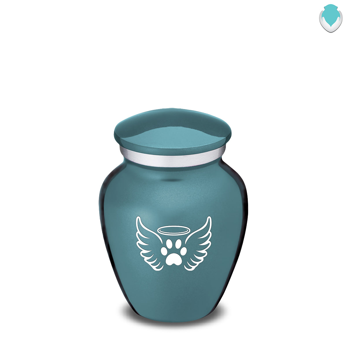 Keepsake Embrace Teal Pet Angel Wings Cremation Urn