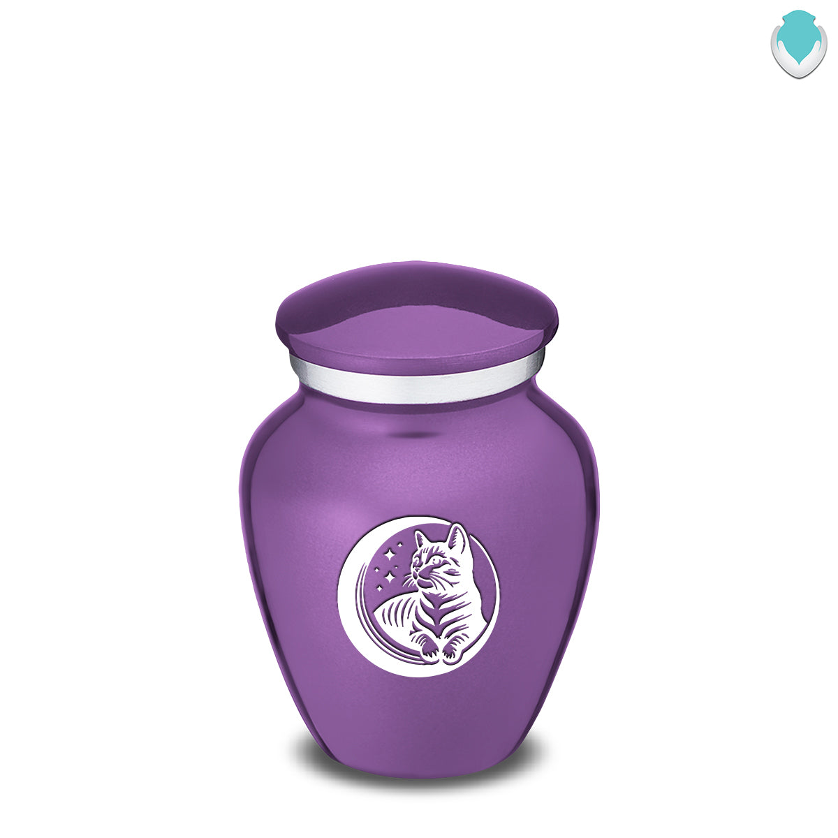 Keepsake Embrace Purple Pet Cute Cat Cremation Urn