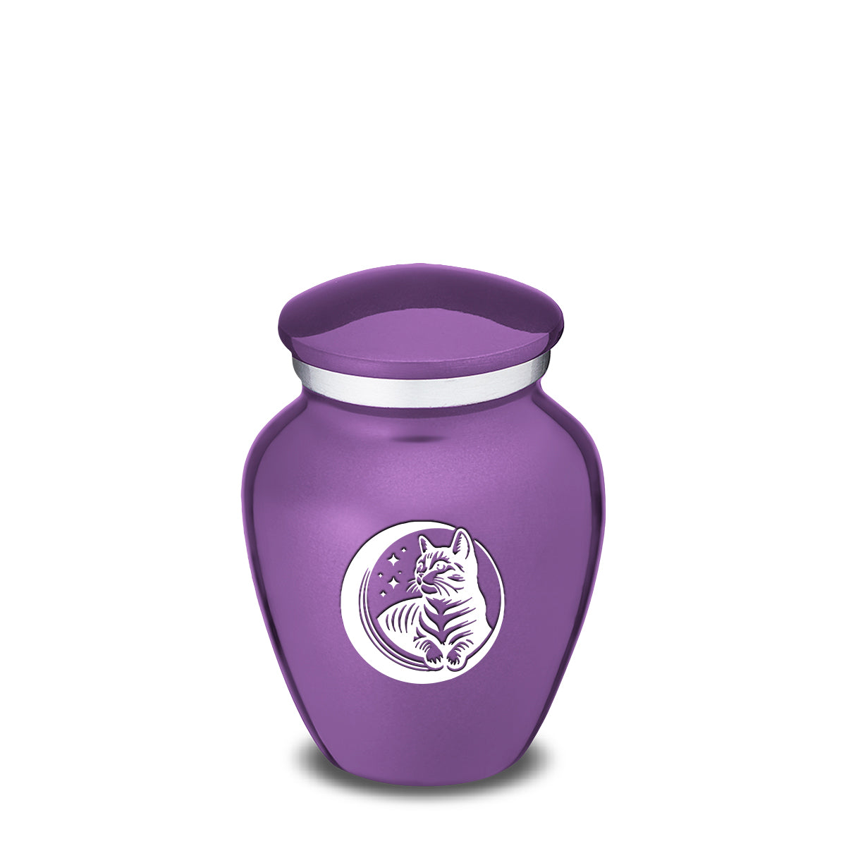 Keepsake Embrace Purple Pet Cute Cat Cremation Urn