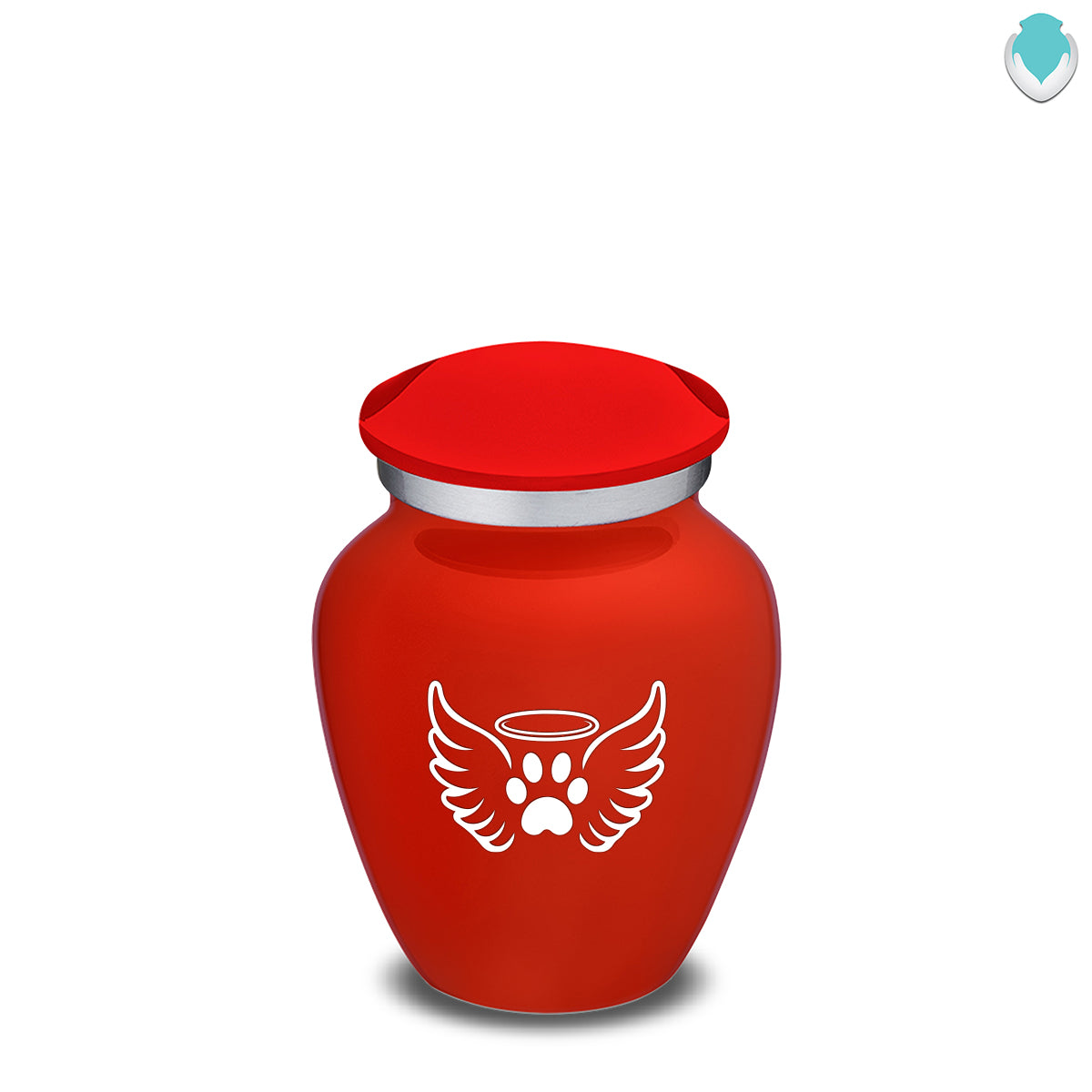Keepsake Embrace Bright Red Pet Angel Wings Cremation Urn