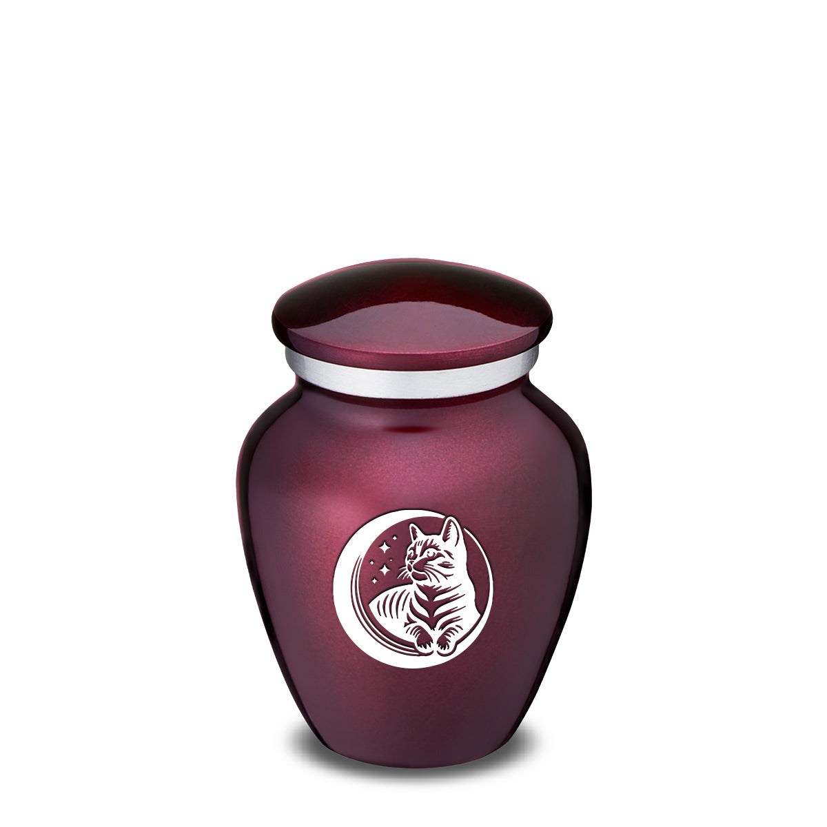 Keepsake Embrace Cherry Purple Pet Cute Cat Cremation Urn