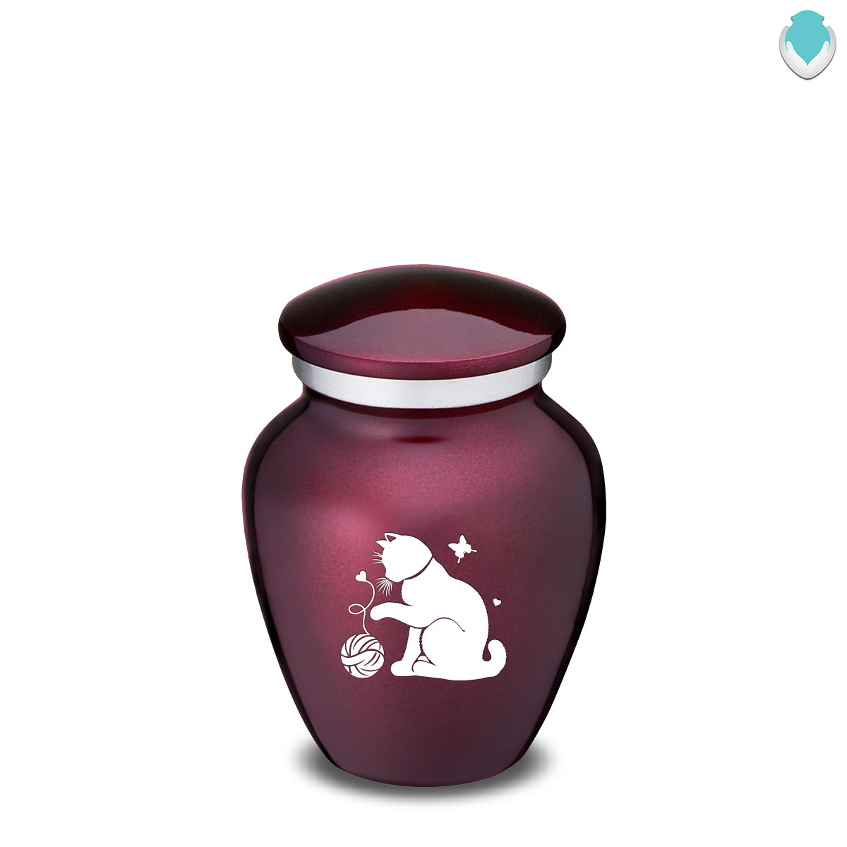 Keepsake Embrace Cherry Purple Pet Fun Cat Cremation Urn