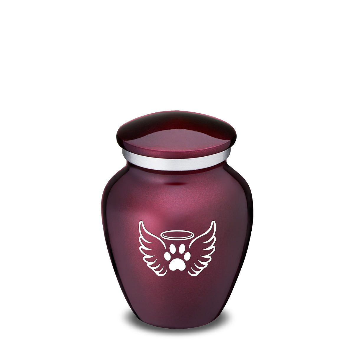 Keepsake Embrace Cherry Purple Pet Angel Wings Cremation Urn