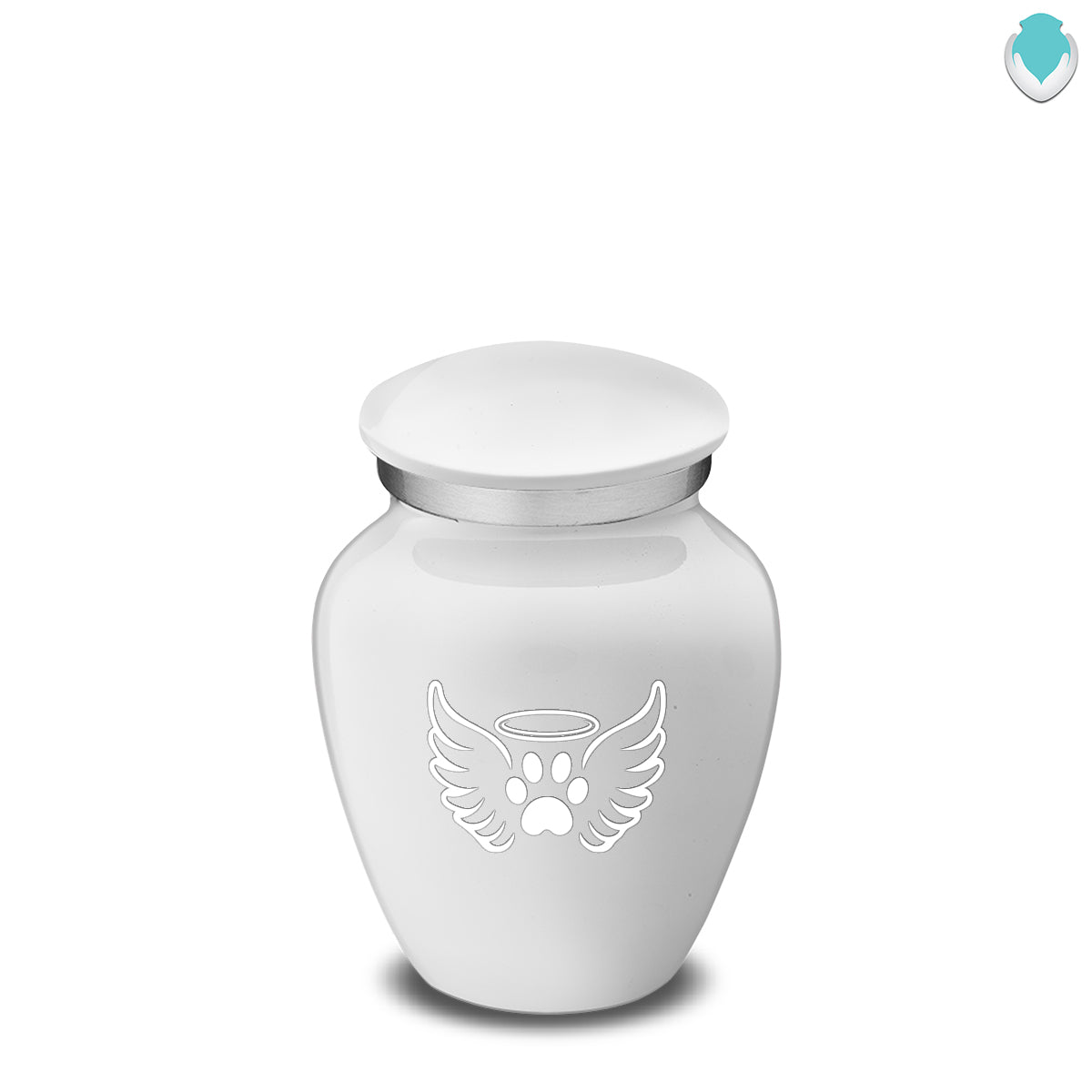 Keepsake Embrace White Pet Angel Wings Cremation Urn