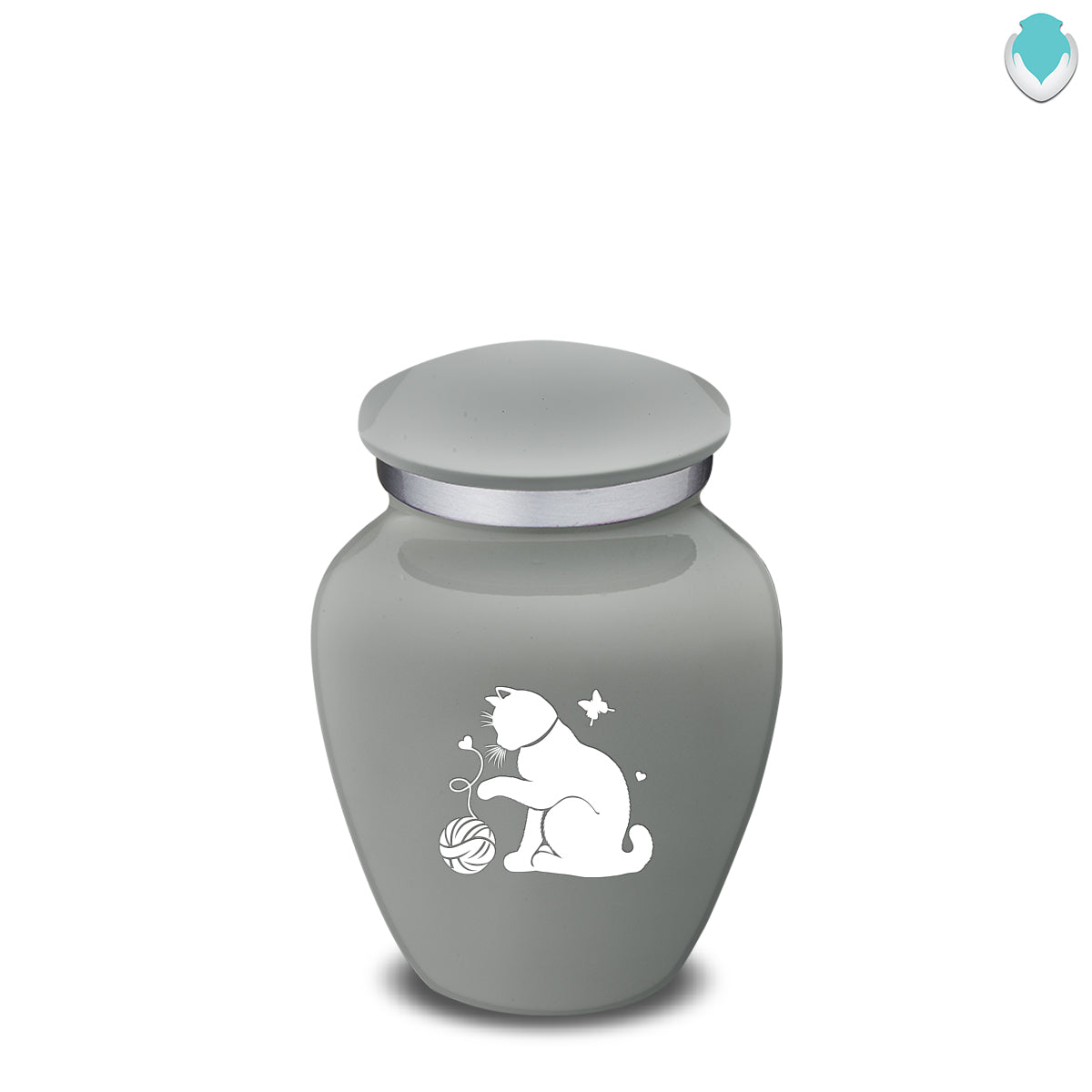 Keepsake Embrace Slate Grey Pet Fun Cat Cremation Urn