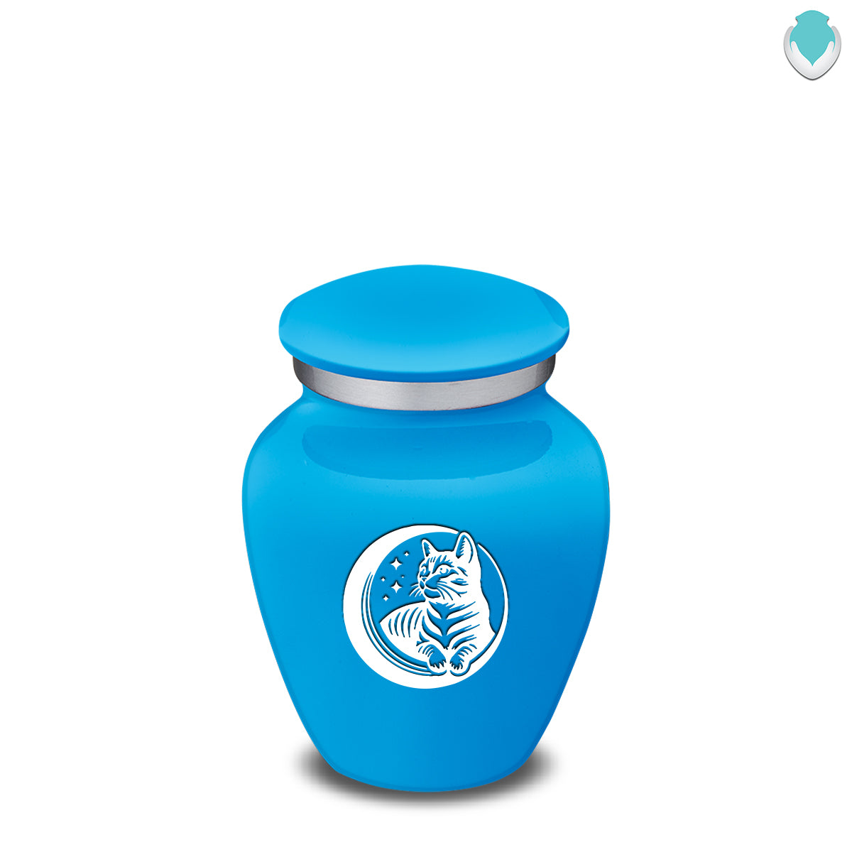 Keepsake Embrace Racing Blue Pet Cute Cat Cremation Urn