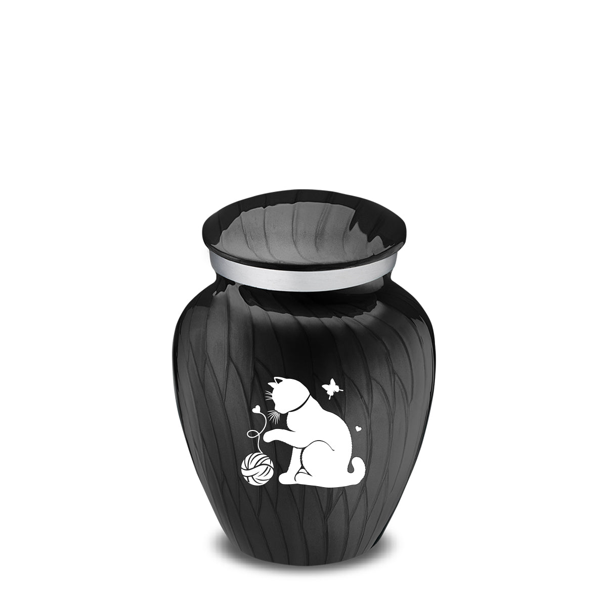 Keepsake Embrace Pearl Black Pet Fun Cat Cremation Urn