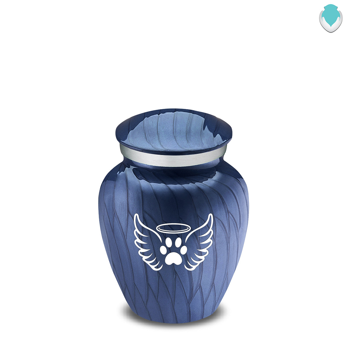 Keepsake Embrace Pearl Cobalt Blue Pet Angel Wings Cremation Urn