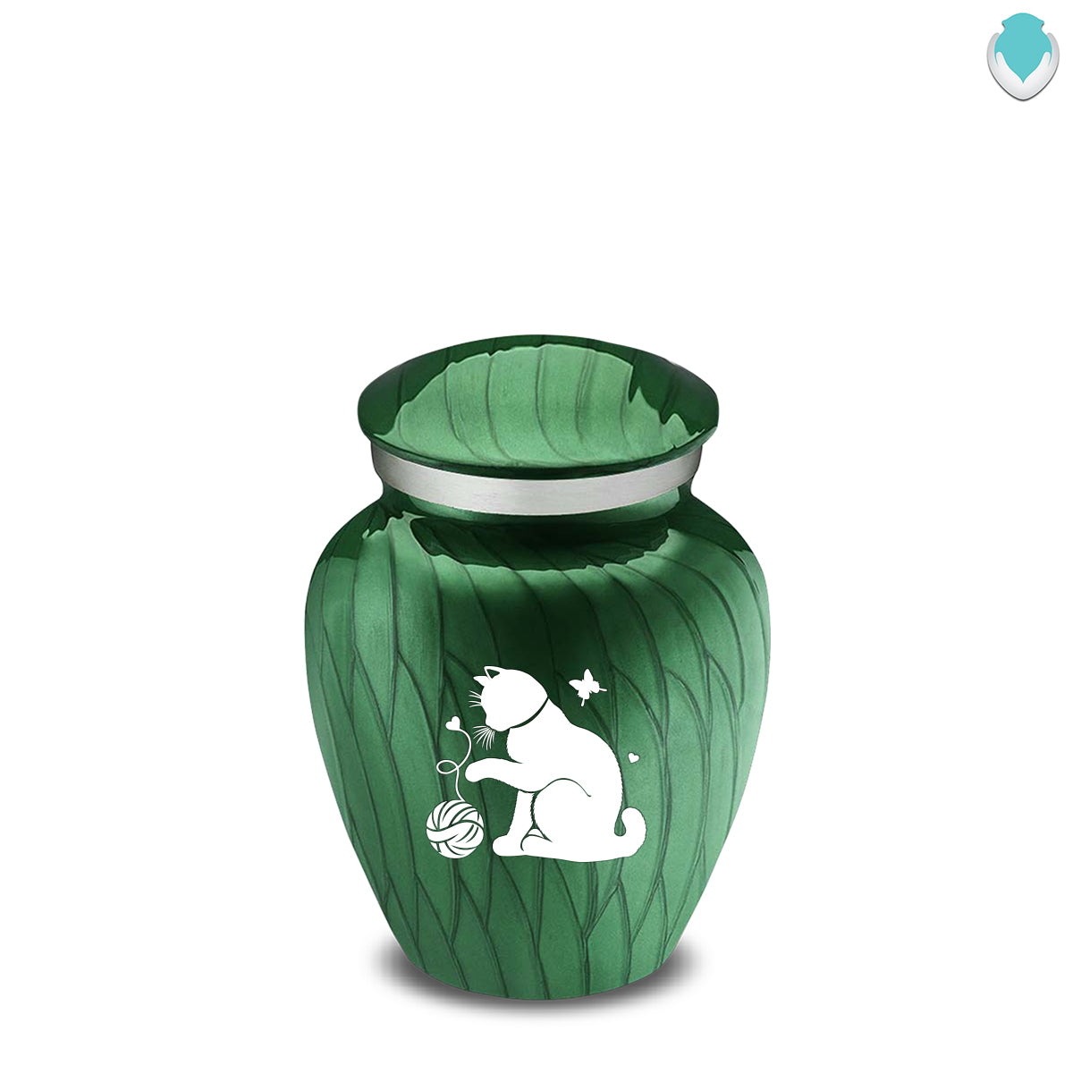 Keepsake Embrace Pearl Green Pet Fun Cat Cremation Urn