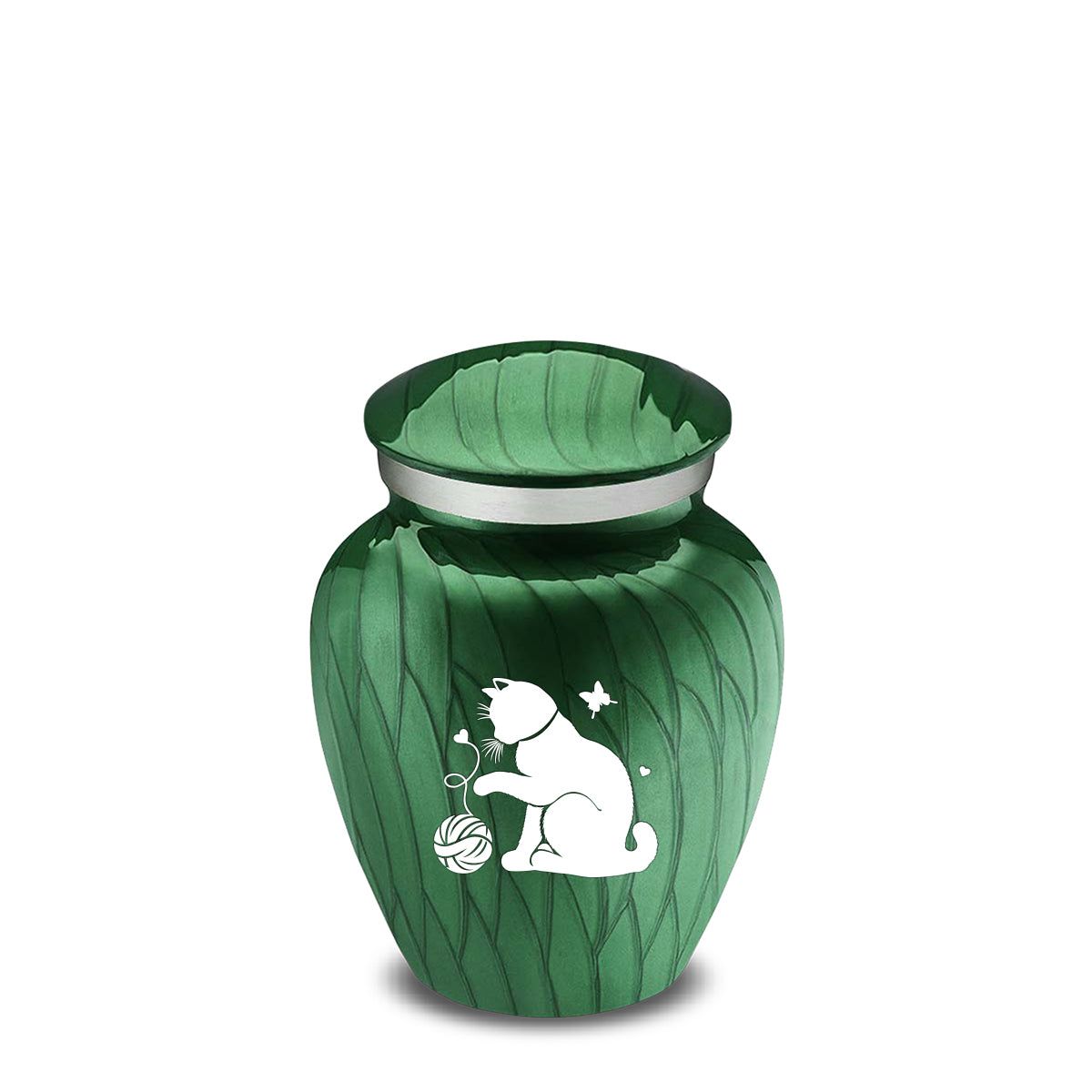 Keepsake Embrace Pearl Green Pet Fun Cat Cremation Urn