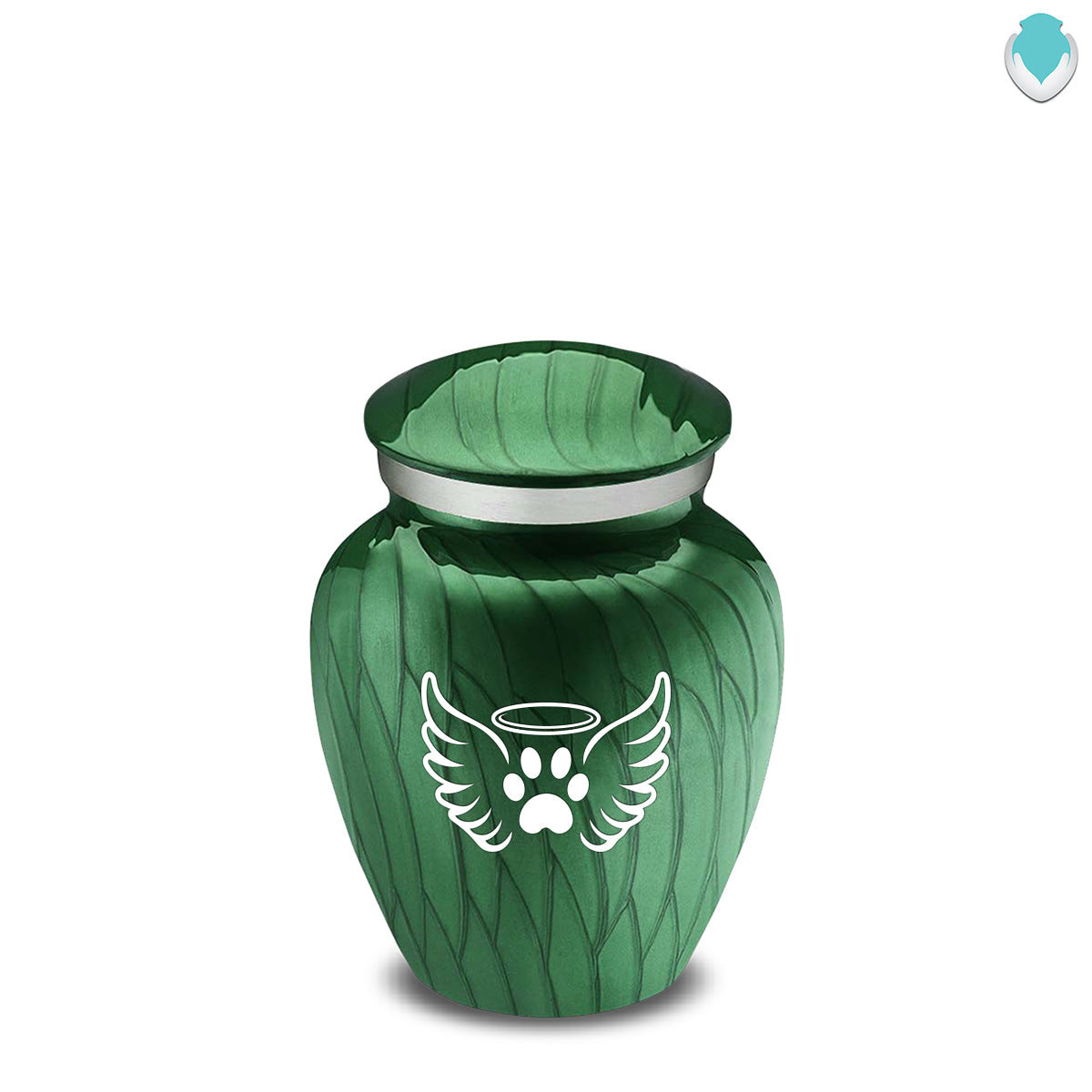 Keepsake Embrace Pearl Green Pet Angel Wings Cremation Urn