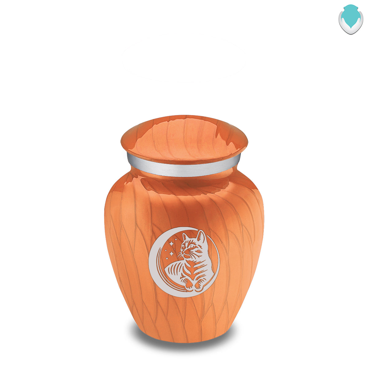 Keepsake Embrace Pearl Orange Pet Cute Cat Cremation Urn